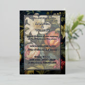 フローラ絵を描オランダの17位18セント。ウェディング 箔招待状 (立ち正面)