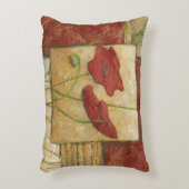 フローラ絵画と可視ブラシストローク アクセントクッション (正面(垂直))