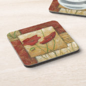 フローラ絵画と可視ブラシストローク コースター (左側)