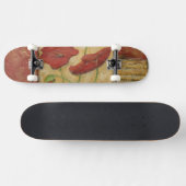 フローラ絵画と可視ブラシストローク スケートボード (横)