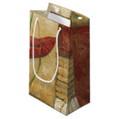 フローラ絵画と可視ブラシストローク スモールペーパーバッグ (正面アングル)