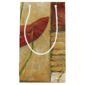 フローラ絵画と可視ブラシストローク スモールペーパーバッグ (正面)