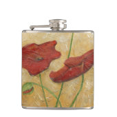 フローラ絵画と可視ブラシストローク フラスク (正面)