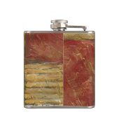 フローラ絵画と可視ブラシストローク フラスク (裏面)