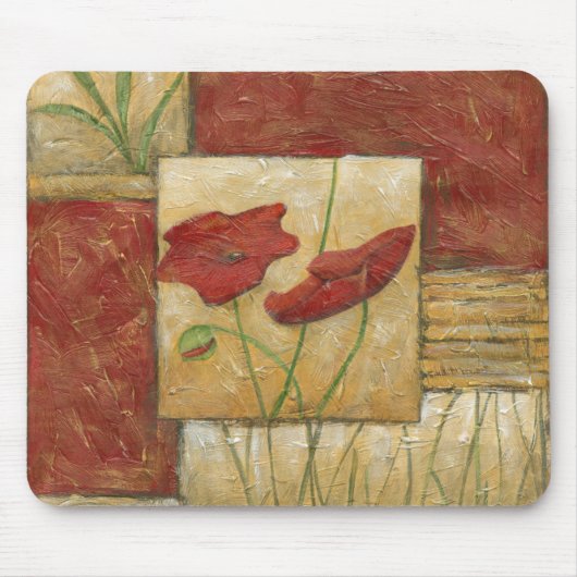 フローラ絵画と可視ブラシストローク マウスパッド (正面)