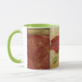 フローラ絵画と可視ブラシストローク マグカップ (左)