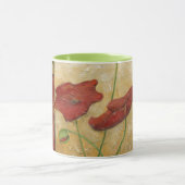 フローラ絵画と可視ブラシストローク マグカップ (中央)
