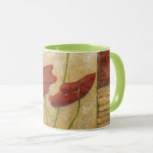 フローラ絵画と可視ブラシストローク マグカップ (正面右)