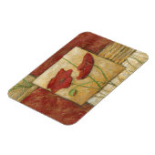 フローラ絵画と可視ブラシストローク マグネット (左側)