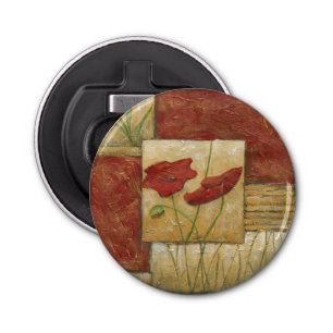 フローラ絵画と可視ブラシストローク 栓抜き