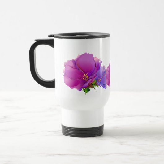 フローラ絵画の母の日のプレゼント トラベルマグ (左)