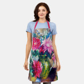 フローラ絵画の エプロン (着用した状態)
