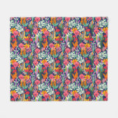 フローラ絵画の フリースブランケット (正面(横))