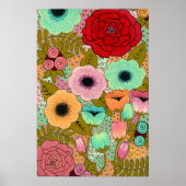 フローラ絵画ガーデンのポスターアートプリント ポスター (正面)