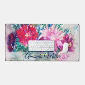 フローラ絵画パーソナライズされた デスクマット (キーボード&マウス)