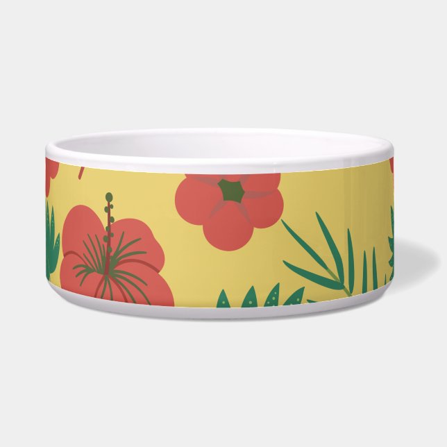 フローラ継ぎ目なし紅黄緑色 ボウル (正面)