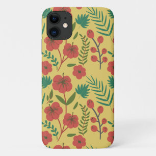 フローラ継ぎ目なし紅黄緑色 iPhone 11 ケース