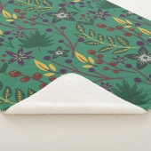 フローラ継ぎ目なし花緑 シェルパブランケット (3/4)