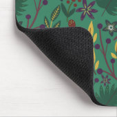 フローラ継ぎ目なし花緑 マウスパッド (コーナー)