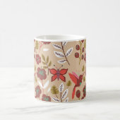 フローラ継ぎ目なし花鳥、蝶 コーヒーマグカップ (中央)