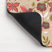 フローラ継ぎ目なし花鳥、蝶 マウスパッド (コーナー)