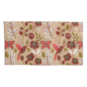 フローラ継ぎ目なし花鳥、蝶 枕カバー (裏面-右)