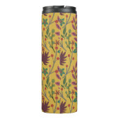 フローラ継ぎ目のない黄色い花葉と タンブラー (裏面)