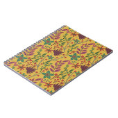 フローラ継ぎ目のない黄色い花葉と ノートブック (左側)