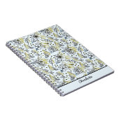 フローラ継ぎ目の大きなパーソナライズされた花 ノートブック (右側)