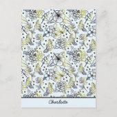 フローラ継ぎ目の大きなパーソナライズされた花 ポストカード (正面)