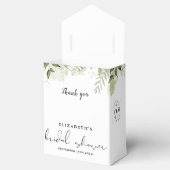 フローラ緑のスクリプトブライダルシャワー フェイバーボックス (オープン)