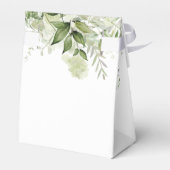 フローラ緑のスクリプトブライダルシャワー フェイバーボックス (裏面サイド)