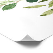 フローラ緑のベビー多肉乳児シャワー標識 ポスター (角)