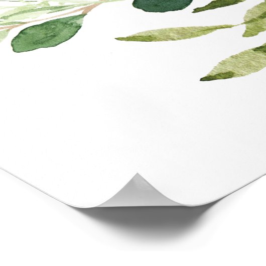 フローラ緑のベビー多肉乳児シャワー標識 ポスター (角)