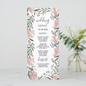 フローラ緑のヴィンテージ素朴のメ結婚ニュー・カード メニュー (スタンド正面)