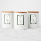 フローラ緑の金ゴールドフレームホワイトプロダクトラベルのロゴ フードラベル (ボトル)