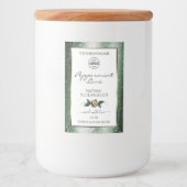 フローラ緑の金ゴールドフレームホワイトプロダクトラベルのロゴ フードラベル (正面)