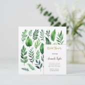 フローラ緑エレガントブライダルシャワー 招待状 (スタンド正面)