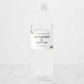 フローラ緑結婚のイベントすべての文字編集可能 ペットボトルラベル (正面)