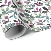 フローラ緑色水カラー大事な行事パターン ラッピングペーパー (ロールコーナー)