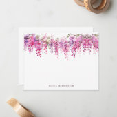 フローラ緑葉藤の水色 ノートカード (正面/裏面インサイチュ)