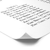 フローラ緑豊かなエレガントな結婚式座席表 ポスター (角)