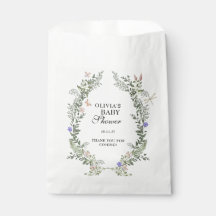 フローラ緑豊かなワイルドフラワーボホベイビーシャワーありがとう