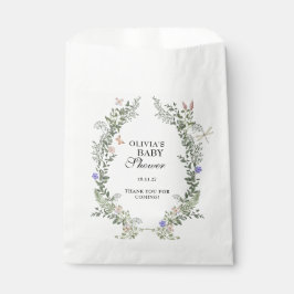 フローラ緑豊かなワイルドフラワーボホベイビーシャワーありがとう フェイバーバッグ