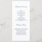 フローラ緑豊かな青庭園の結婚式プログラム プログラム (裏面)