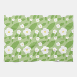 フローラ緑 キッチンタオル