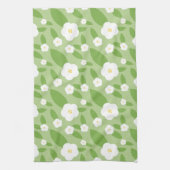 フローラ緑 キッチンタオル (縦)