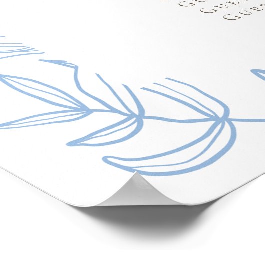 フローラ線フランスの青結婚の座席表 ポスター (角)