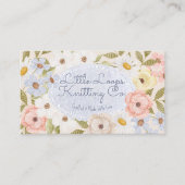 フローラ編み物手作りクロシェ職人の写真 名刺 (正面)