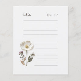 フローラ編集可能な行付き注記紙